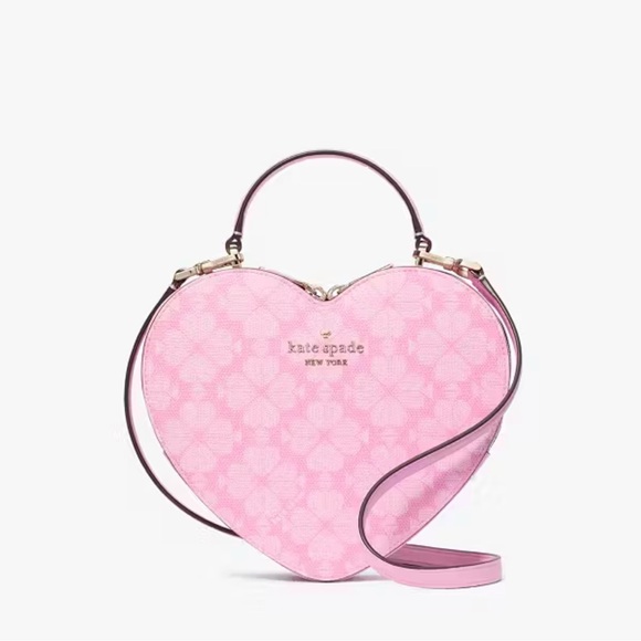 Kate Spade Love Shack Spade Flower Heart Crossbody Parisian Rose - Picture 11 of 14